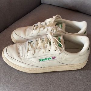 Reebok “Club C” Leather Lace Up Sneakers